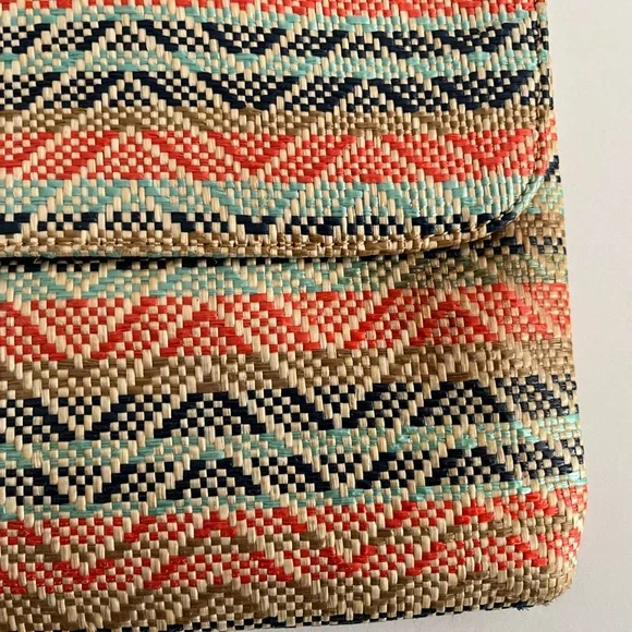Kookai Multi Coloured Women’s Clutch Purse Bag Pre Owned Stain On Corner - Picture 3 of 15